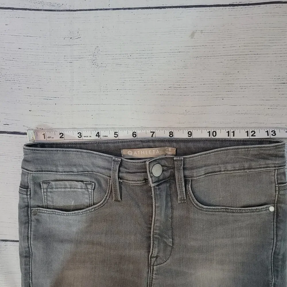 Athleta Size 6 Sculptek Skinny Jeans Stretch Gray‎ Wash Casual Capsule Wardrobe